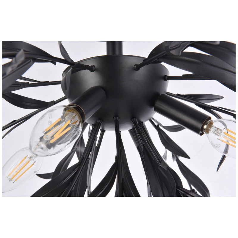 Elegant Lighting Priscilla 4 Light 23" Flush Mount