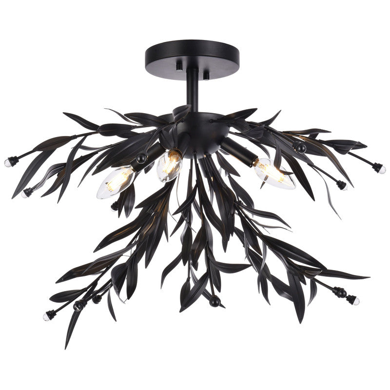 Elegant Lighting Priscilla 4 Light 23" Flush Mount