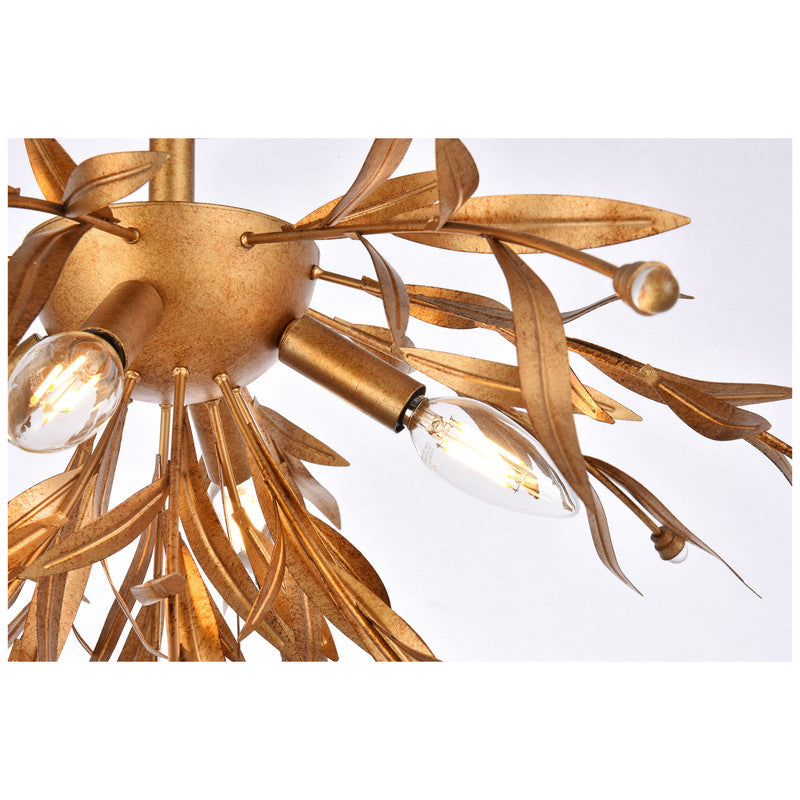 Elegant Lighting Priscilla 4 Light 23" Flush Mount