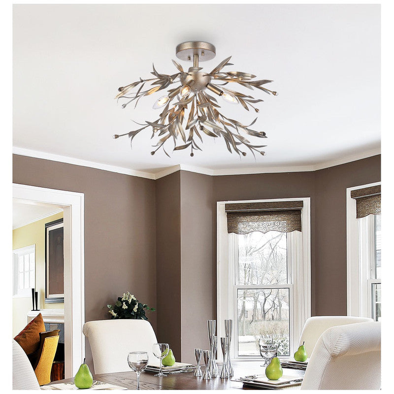 Elegant Lighting Priscilla 4 Light 23" Flush Mount