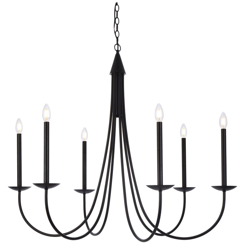 Elegant Lighting Cohen 6 Light 42" Chandelier