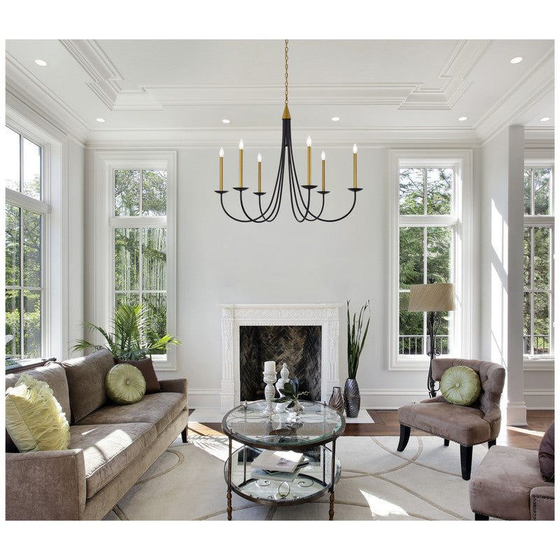 Elegant Lighting Cohen 6 Light 42" Chandelier
