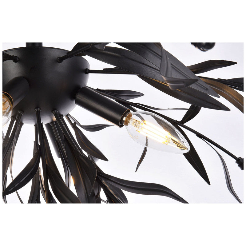 Elegant Lighting Priscilla 4 Light 23" Flush Mount