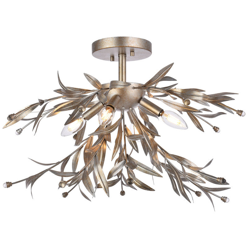 Elegant Lighting Priscilla 4 Light 23" Flush Mount
