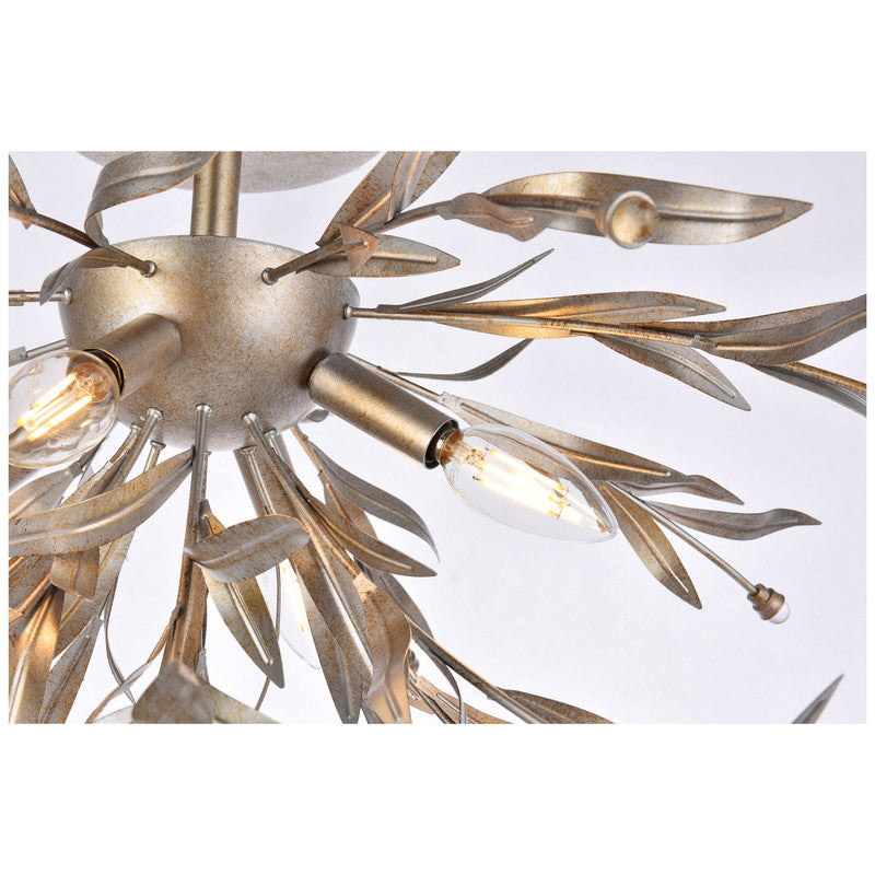 Elegant Lighting Priscilla 4 Light 23" Flush Mount
