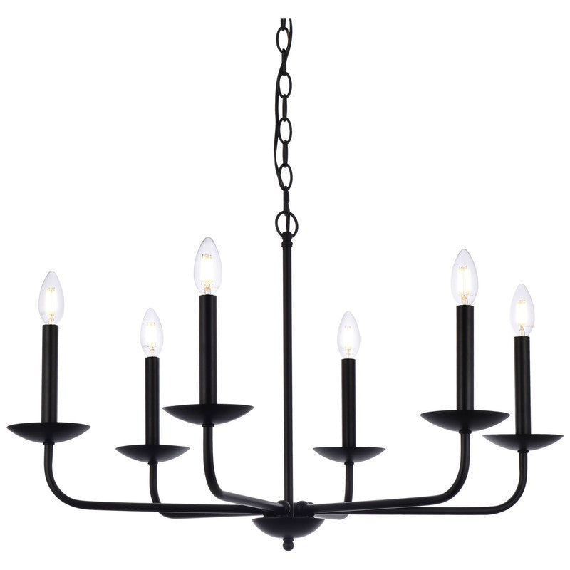 Elegant Lighting Cohen 6 Light 30" Chandelier