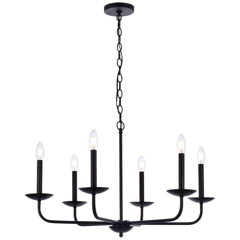 Elegant Lighting Cohen 6 Light 30" Chandelier