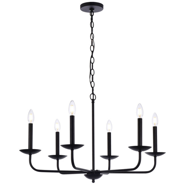 Elegant Lighting Cohen 6 Light 30" Chandelier