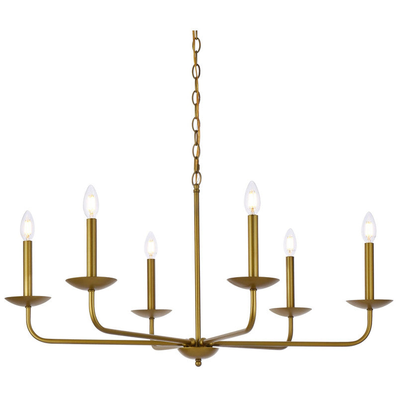 Elegant Lighting Cohen 6 Light 36" Chandelier