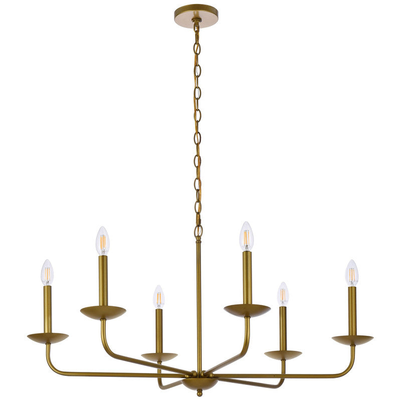 Elegant Lighting Cohen 6 Light 36" Chandelier