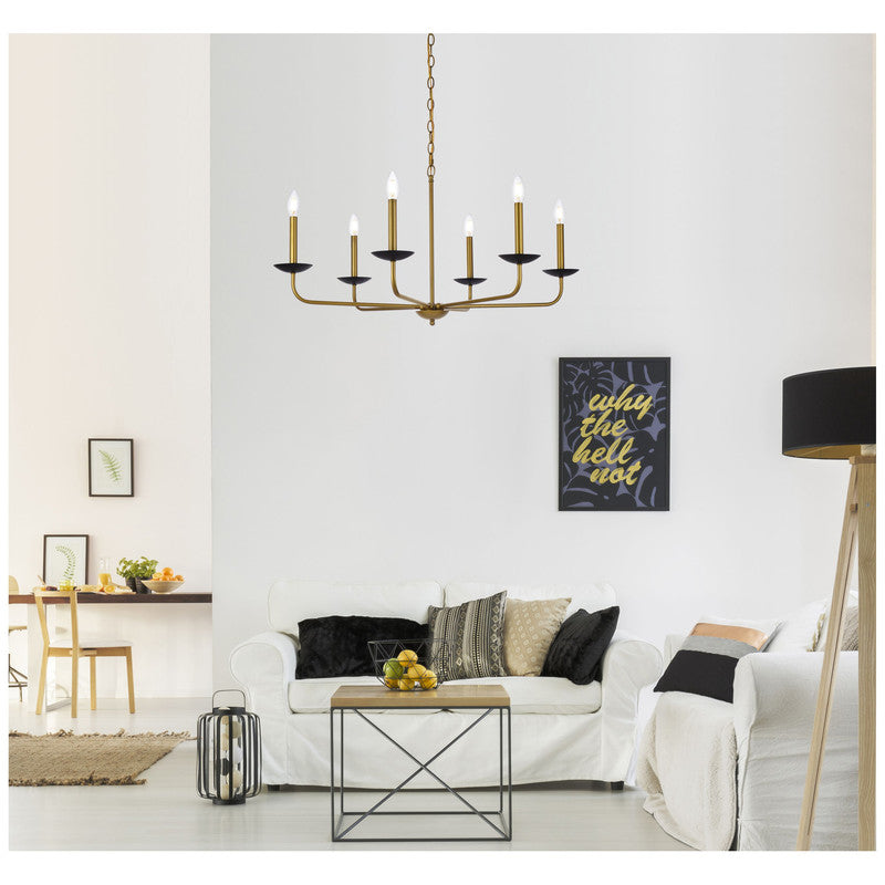 Elegant Lighting Cohen 6 Light 36" Chandelier