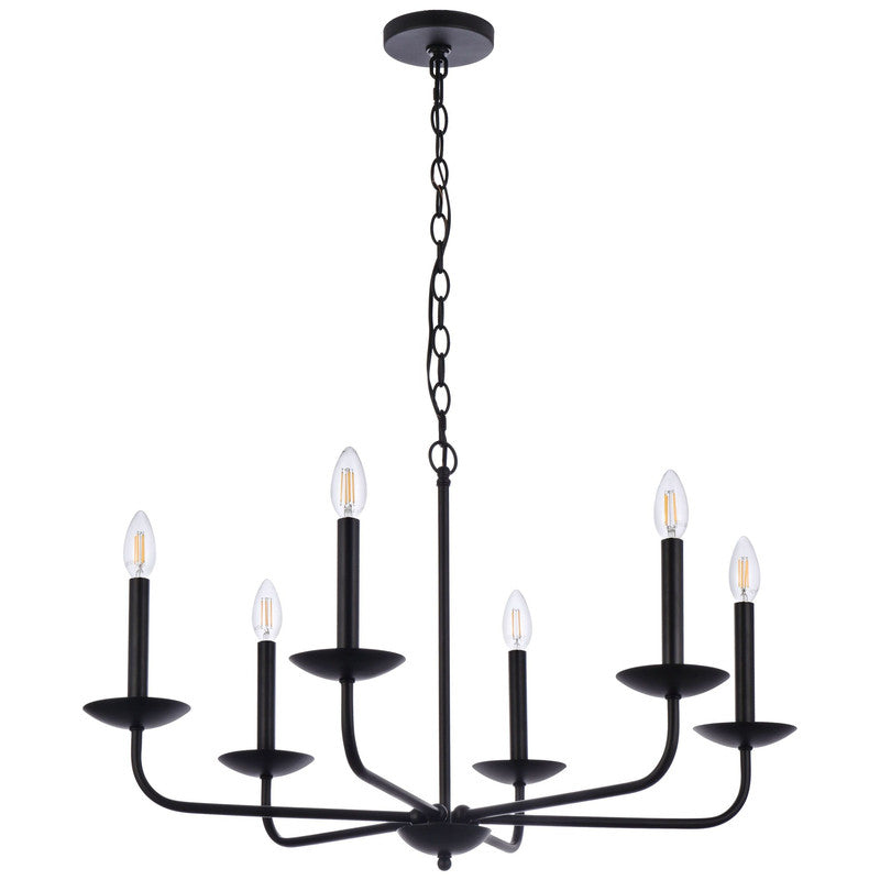 Elegant Lighting Cohen 6 Light 30" Chandelier