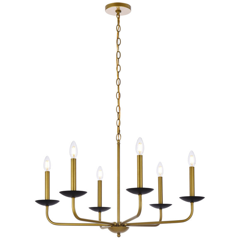 Elegant Lighting Cohen 6 Light 30" Chandelier