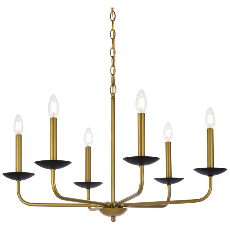 Elegant Lighting Cohen 6 Light 30" Chandelier