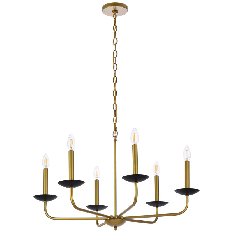 Elegant Lighting Cohen 6 Light 30" Chandelier