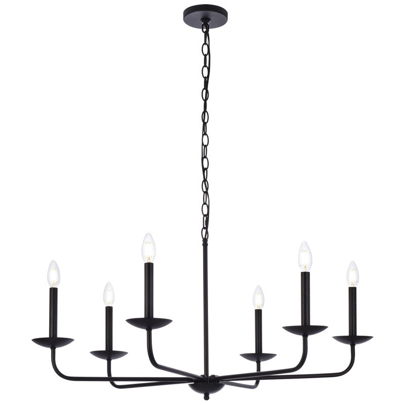 Elegant Lighting Cohen 6 Light 36" Chandelier