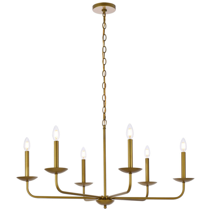 Elegant Lighting Cohen 6 Light 36" Chandelier