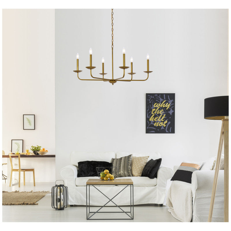 Elegant Lighting Cohen 6 Light 36" Chandelier