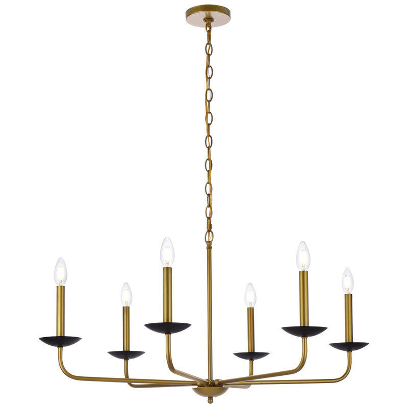 Elegant Lighting Cohen 6 Light 36" Chandelier