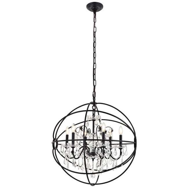 Elegant Lighting Cordelia 6 Light 26" Chandelier