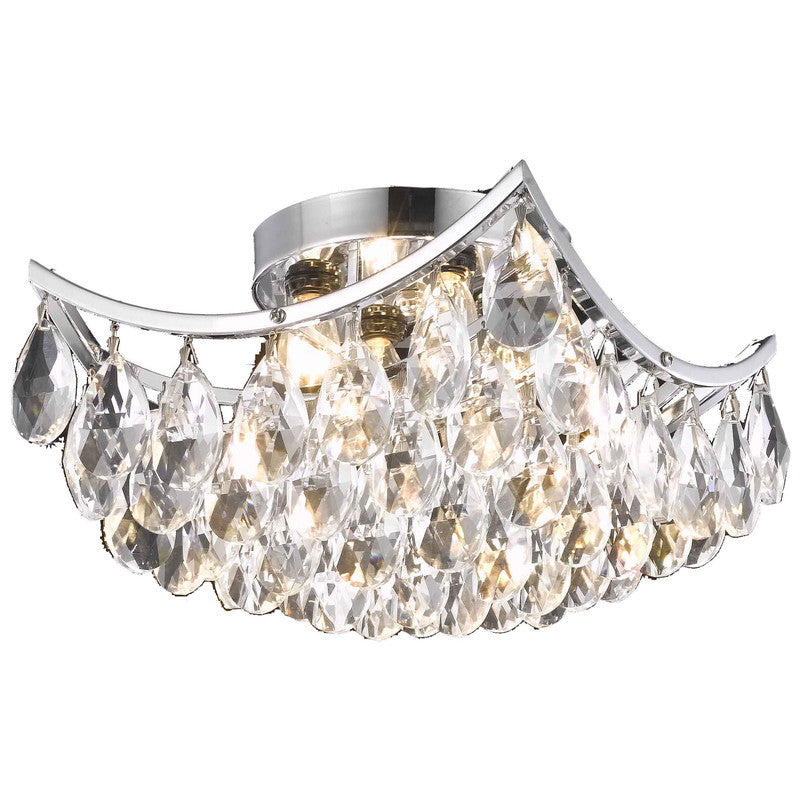 Elegant Lighting Clara 4 Light 12" Flush Mount