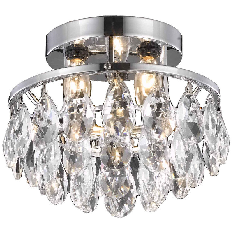 Elegant Lighting Clara 3 Light 10" Flush Mount