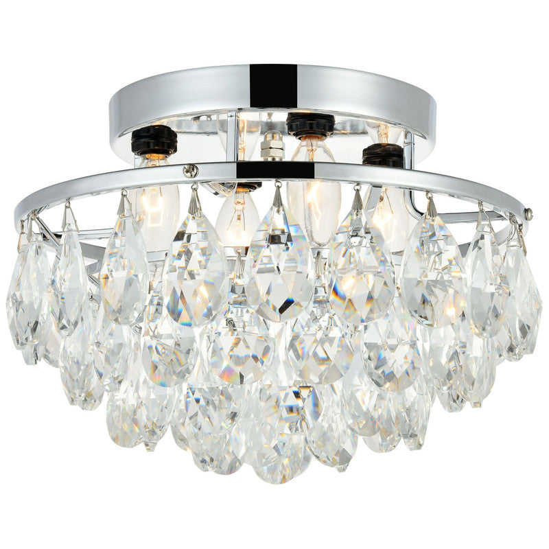 Elegant Lighting Clara 4 Light 14" Flush Mount - LD9805F14