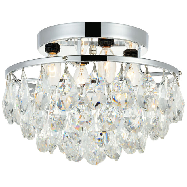 Elegant Lighting Clara 4 Light 14" Flush Mount - LD9805F14