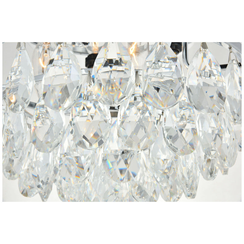 Elegant Lighting Clara 4 Light 14" Flush Mount - LD9805F14