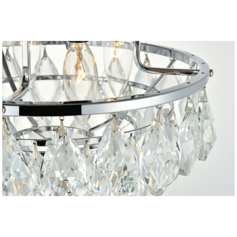 Elegant Lighting Clara 4 Light 14" Flush Mount - LD9805F14