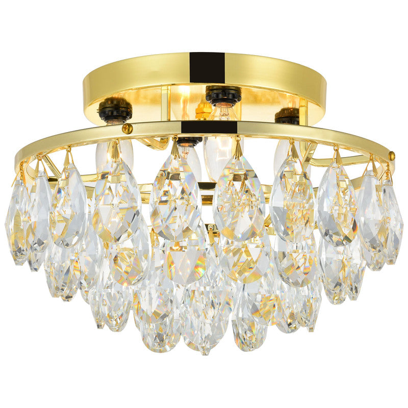 Elegant Lighting Clara 4 Light 14" Flush Mount - LD9805F14