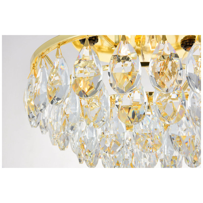 Elegant Lighting Clara 4 Light 14" Flush Mount - LD9805F14