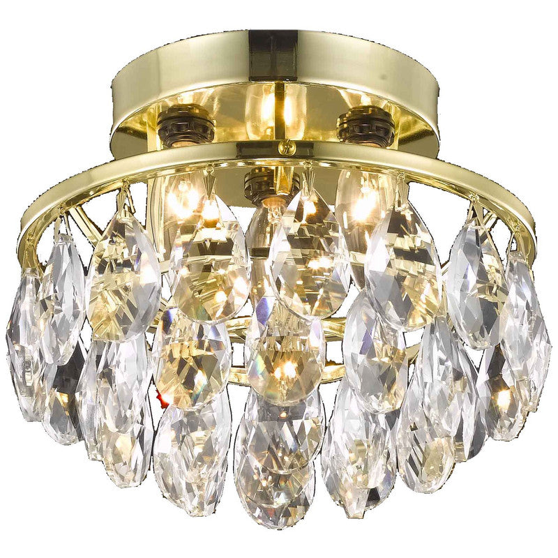 Elegant Lighting Clara 3 Light 10" Flush Mount