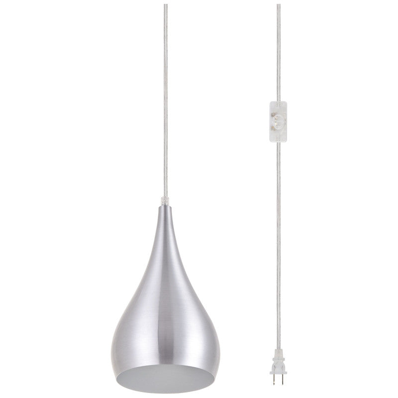 Elegant Lighting Nora 1 Light 6" Pendant with Plug-in Cord