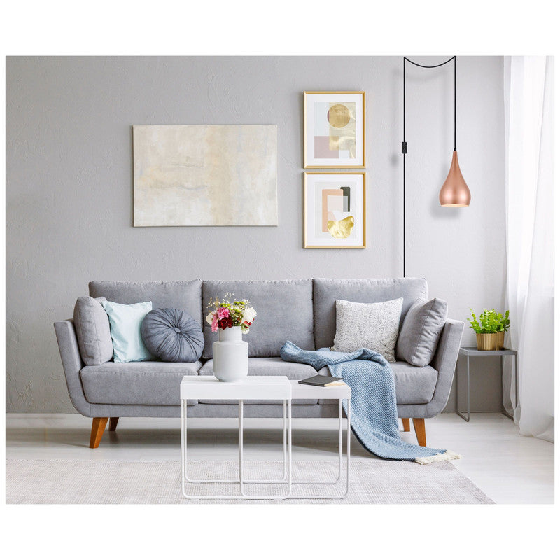 Elegant Lighting Nora 1 Light 6" Pendant with Plug-in Cord