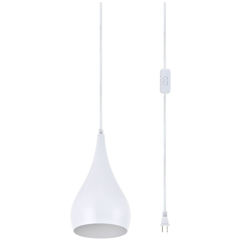Elegant Lighting Nora 1 Light 6" Pendant with Plug-in Cord
