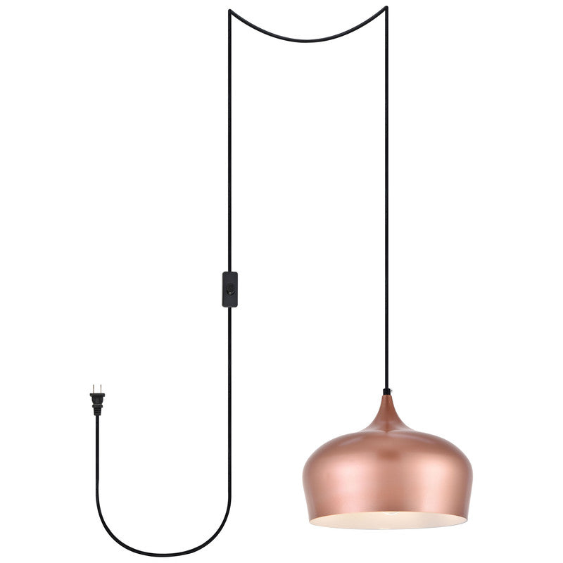 Elegant Lighting Nora 1 Light 12" Pendant
