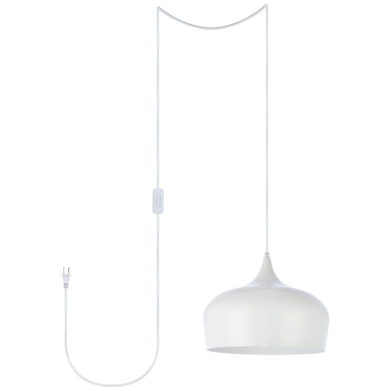 Elegant Lighting Nora 1 Light 12" Pendant