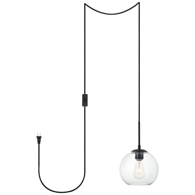 Elegant Lighting Baxter 1 Light 8" Pendant