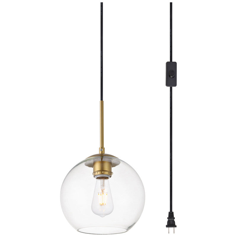 Elegant Lighting Baxter 1 Light 8" Pendant