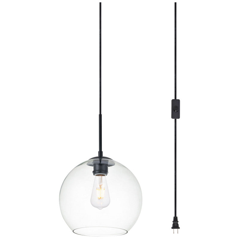 Elegant Lighting Baxter 1 Light 10" Pendant
