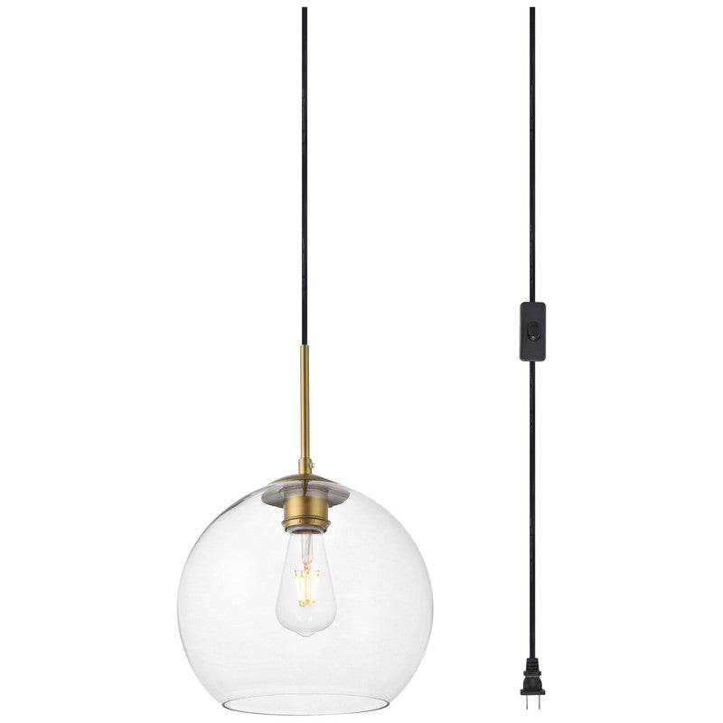Elegant Lighting Baxter 1 Light 10" Pendant