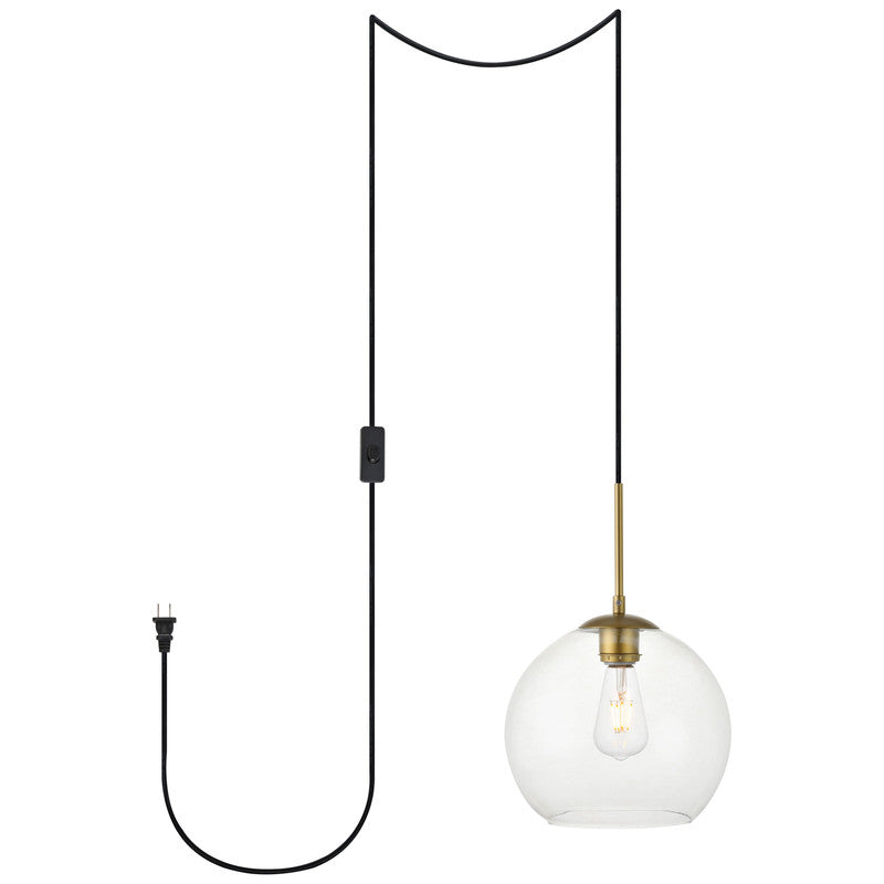 Elegant Lighting Baxter 1 Light 10" Pendant