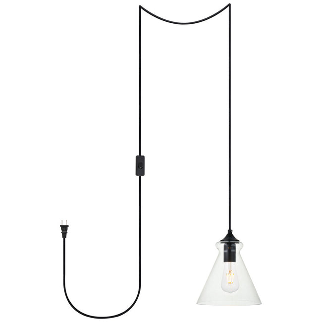 Elegant Lighting Destry 1 Light 8" Pendant