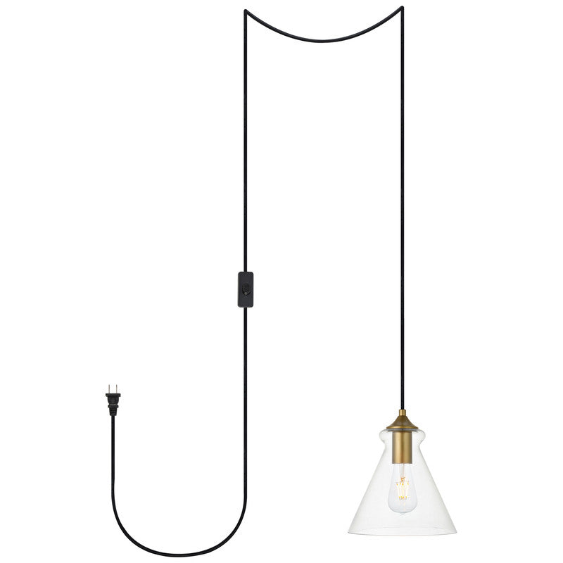 Elegant Lighting Destry 1 Light 8" Pendant