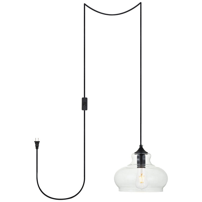 Elegant Lighting Destry 1 Light 9" Pendant