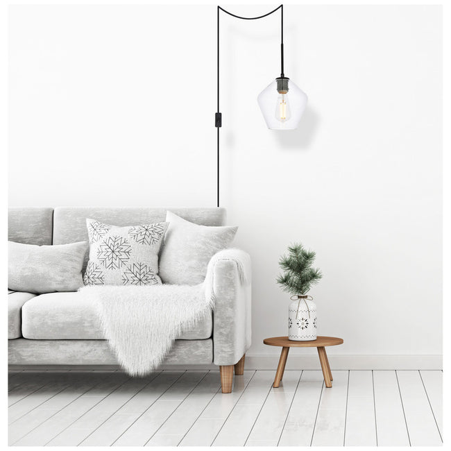 Elegant Lighting Gene 1 Light 8" Pendant