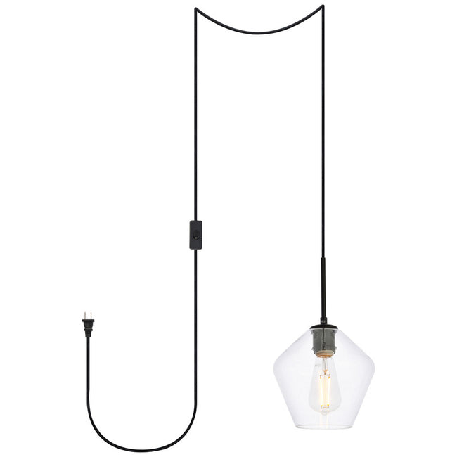 Elegant Lighting Gene 1 Light 8" Pendant
