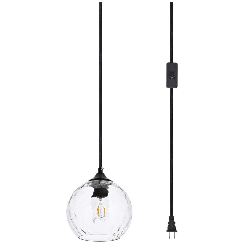 Elegant Lighting Cashel 1 Light Plug-In Pendant