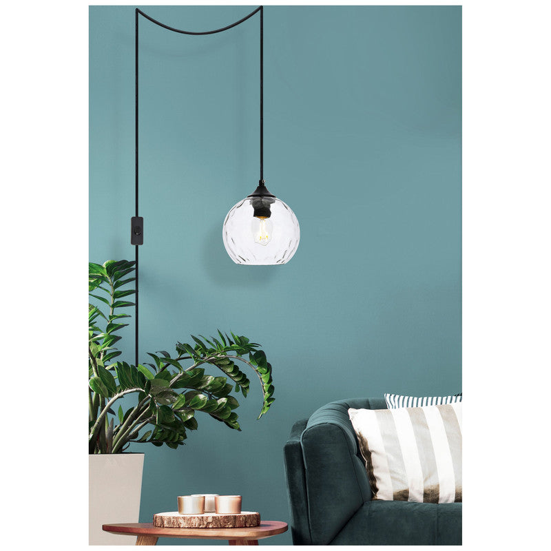 Elegant Lighting Cashel 1 Light Plug-In Pendant